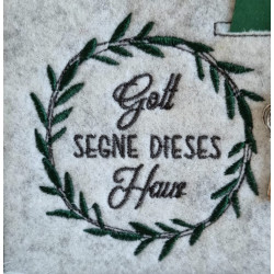 Stickdatei - Spruch Gott segne dieses Haus